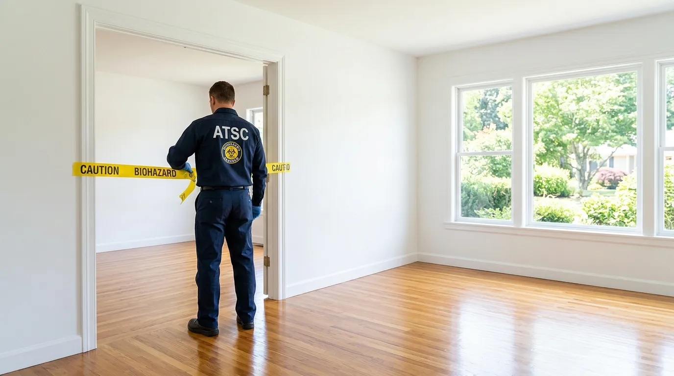 Certified biohazard cleanup crew performing Decomposition Cleanup in Logan Square